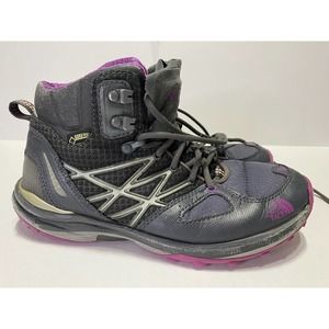 The North Face Ultra FastPack Goretex Boots Womens Size 8 Gray Purple Vibram